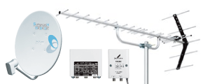標準アンテナ+ブースター+BSアンテナセット（八木式アンテナ）