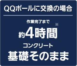 QQポールに交換の場合