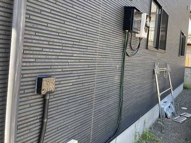 茨城県牛久市 家庭用EVコンセント(電気自動車充電コンセント)設置、アンペア(電気の容量)変更工事