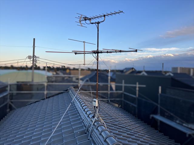 茨城県守谷市 家庭用BSアンテナ設置工事