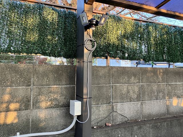 家庭用センサーライト設置工事