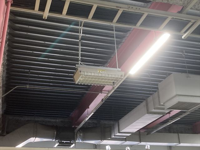 茨城県守谷市 業務用天井ヒーター移設工事