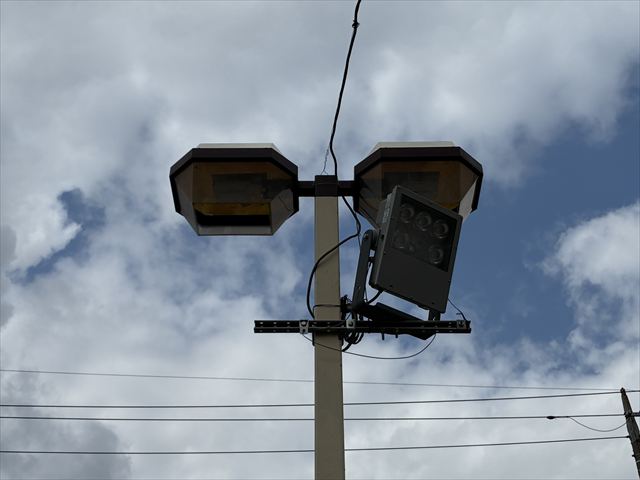茨城県守谷市 夜間訓練用照明灯設置工事